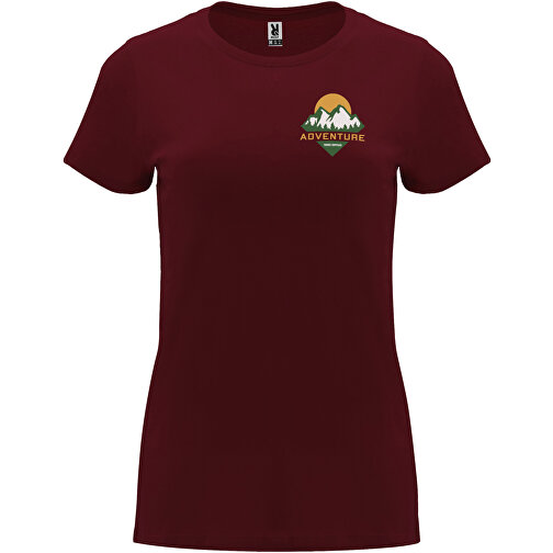 Capri T-Shirt Für Damen , garnet, Single jersey Strick 100% Baumwolle, 170 g/m2, M, , Bild 2
