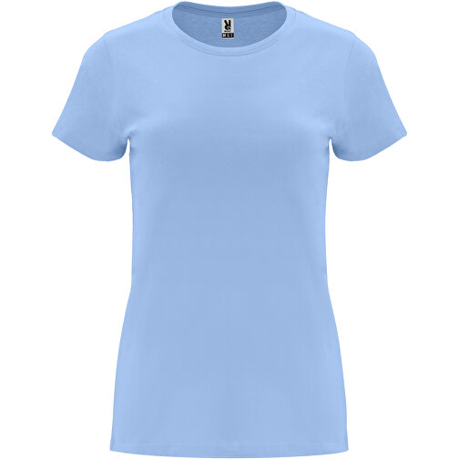Capri T-Shirt Für Damen , himmelblau, Single jersey Strick 100% Baumwolle, 170 g/m2, XL, , Bild 1