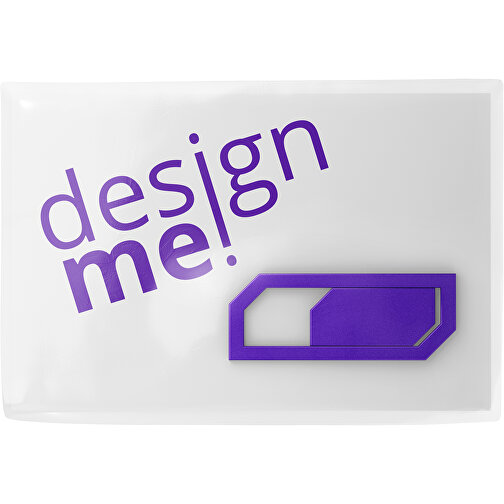 Webcam-Cover SicherHide Mit Bedruckter Karte , violet, Kunststoff, 1,50cm x 3,90cm (Länge x Breite), Bild 1