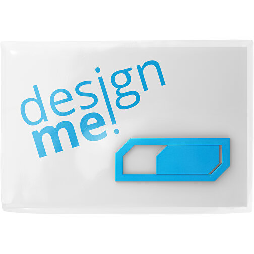 Webcam-Cover SicherHide Mit Bedruckter Karte , himmelblau, Kunststoff, 1,50cm x 3,90cm (Länge x Breite), Bild 1