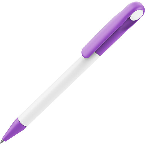 Prodir DS1 TMM Twist Kugelschreiber , Prodir, weiß / lavendellila, Kunststoff, 14,10cm x 1,40cm (Länge x Breite), Bild 1