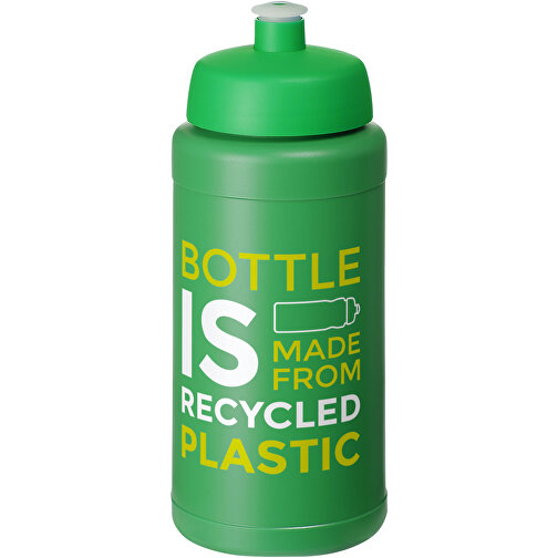 Baseline Recycelte Sportflasche, 500 Ml , Green Concept, grün, Recycelter HDPE Kunststoff, 18,50cm (Höhe), Bild 2