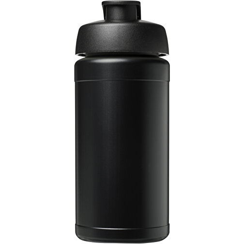 Baseline 500 Ml Recycelte Sportflasche Mit Klappdeckel , schwarz, 85% Recycelter HDPE Kunststoff, 15% PP Kunststoff, 18,50cm (Höhe), Bild 3
