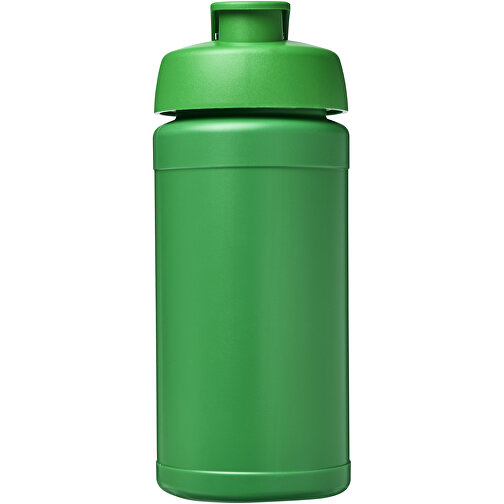 Baseline 500 Ml Recycelte Sportflasche Mit Klappdeckel , grün, 85% Recycelter HDPE Kunststoff, 15% PP Kunststoff, 18,50cm (Höhe), Bild 3