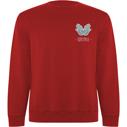 Batian Sweatshirt Mit Rundhalsausschnitt Unisex , rot, Strick 60% Bio Baumwolle, 40% Recyceltes Polyester, 300 g/m2, XL, , Bild 2