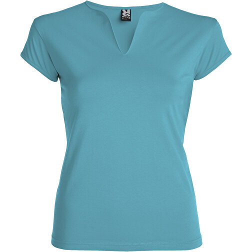 Belice T-Shirt Für Damen , türkis, Single jersey Strick 94% Baumwolle, 6% Elastan, 200 g/m2, L, , Bild 1