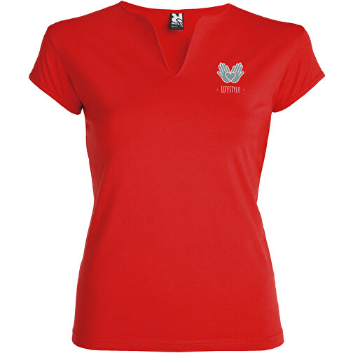 Belice T-Shirt Für Damen , rot, Single jersey Strick 94% Baumwolle, 6% Elastan, 200 g/m2, XL, , Bild 2
