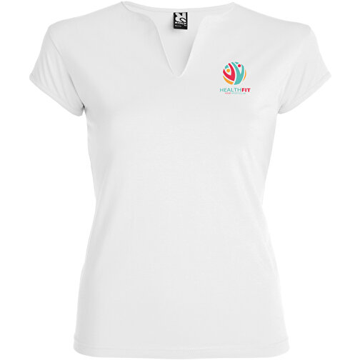 Belice T-Shirt Für Damen , weiß, Single jersey Strick 94% Baumwolle, 6% Elastan, 200 g/m2, XL, , Bild 2