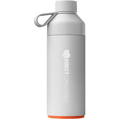 Big Ocean Bottle 1 L Vakuumisolierte Flasche , rock grey, Recycled stainless steel, 25% PET Kunststoff, 50% Recycelter PET Kunststoff, 25% Silikon Kunststoff, 26,20cm (Höhe), Bild 2