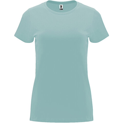 Capri T-Shirt Für Damen , Washed Blue, Single jersey Strick 100% Baumwolle, 170 g/m2, XL, , Bild 1