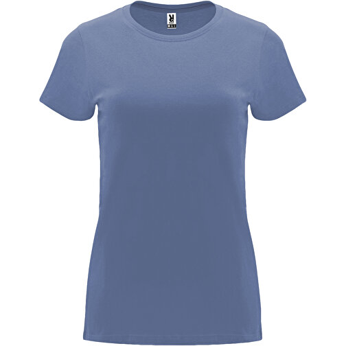 Capri T-Shirt Für Damen , blue denim, Single jersey Strick 100% Baumwolle, 170 g/m2, 3XL, , Bild 1