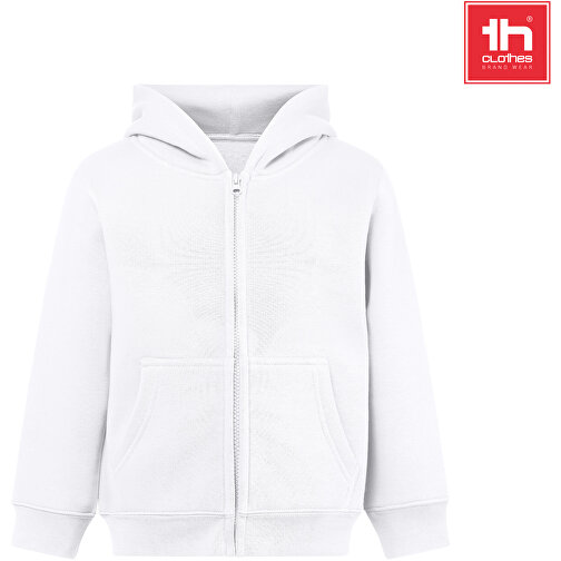 THC AMSTERDAM KIDS WH. Kinderjacken , weiß, Amerikanisches Fleece, recyceltes Polyester, 10, , Bild 5