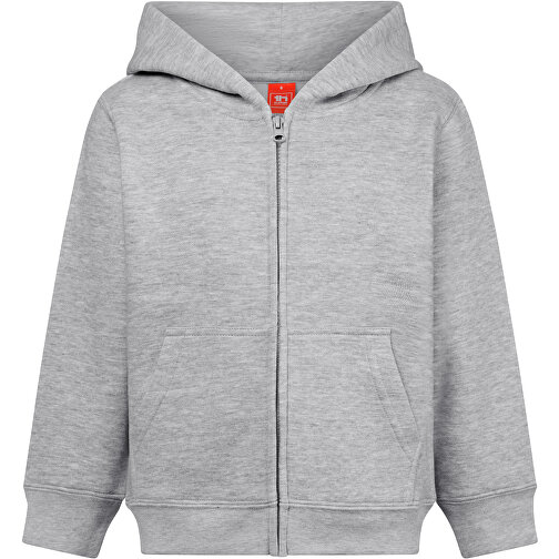 THC AMSTERDAM KIDS. Kinderjacken , hellgrau melliert, Amerikanisches Fleece, recyceltes Polyester, 6, , Bild 1