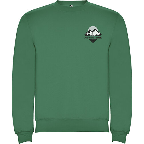 Clasica Sweatshirt Mit Rundhalsausschnitt Unisex , kelly green, Strick 50% Baumwolle, 50% Polyester, 280 g/m2, XL, , Bild 2