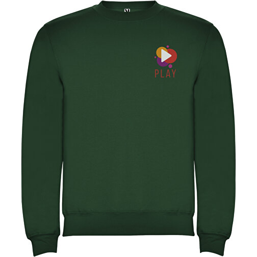 Clasica Sweatshirt Mit Rundhalsausschnitt Unisex , dunkelgrün, Strick 50% Baumwolle, 50% Polyester, 280 g/m2, XL, , Bild 2