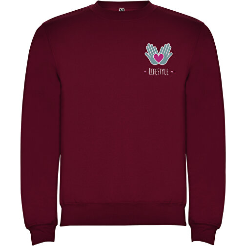 Clasica Sweatshirt Mit Rundhalsausschnitt Unisex , garnet, Strick 50% Baumwolle, 50% Polyester, 280 g/m2, 2XL, , Bild 2