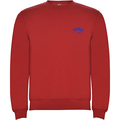 Clasica Sweatshirt Mit Rundhalsausschnitt Für Kinder , rot, Strick 50% Baumwolle, 50% Polyester, 280 g/m2, 9/10, , Bild 2