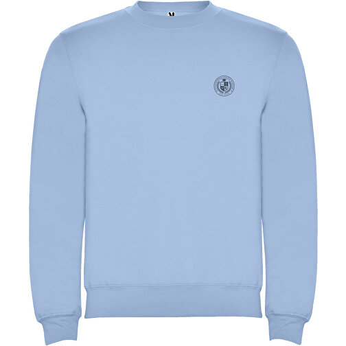 Clasica Sweatshirt Mit Rundhalsausschnitt Für Kinder , himmelblau, Strick 50% Baumwolle, 50% Polyester, 280 g/m2, 9/10, , Bild 2