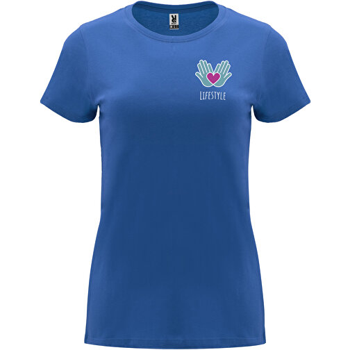 Capri T-Shirt Für Damen , royalblau, Single jersey Strick 100% Baumwolle, 170 g/m2, 2XL, , Bild 2