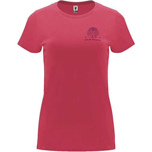 Capri T-Shirt Für Damen , chrysanthemum red, Single jersey Strick 100% Baumwolle, 170 g/m2, 2XL, , Bild 2