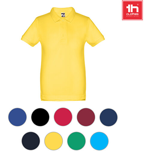 THC ADAM KIDS. Kurzärmeliges Baumwoll-Poloshirt Für Kinder (unisex) , nachtblau, 100% Baumwolle, 2, 45,00cm x 31,00cm (Länge x Breite), Bild 4