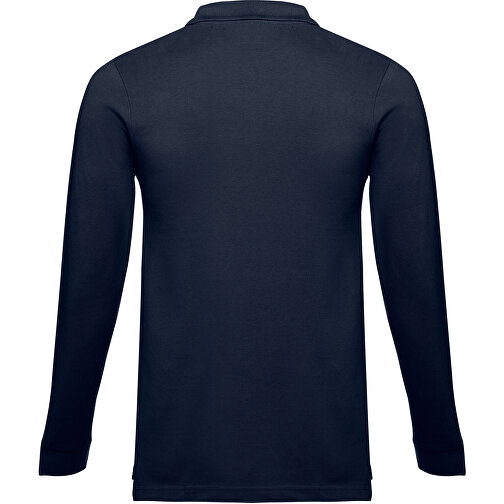 THC BERN. Langarm-Poloshirt Für Herren Aus Kardierter Baumwolle , blau, 100% Baumwolle, M, 69,50cm x 50,00cm (Länge x Breite), Bild 2