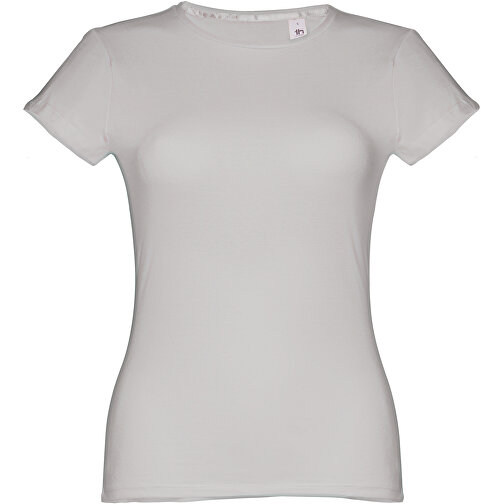 THC SOFIA. Tailliertes Damen-T-Shirt , hellgrau, 100% Baumwolle, S, 60,00cm x 41,00cm (Länge x Breite), Bild 1