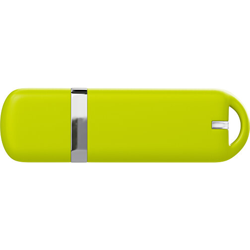 USB-Stick StylishDrive 2.0 , hellgrün MB , 8 GB , Gummiplastik, Kunststoff MB , 6,20cm x 0,75cm x 2,00cm (Länge x Höhe x Breite), Bild 2