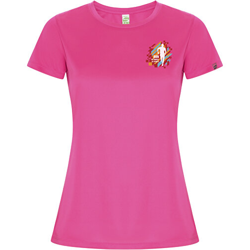 Imola Sport T-Shirt Für Damen , pink fluor, Interlock Strick 47% Recyceltes Polyester, 53% Polyester, 135 g/m2, S, , Bild 2