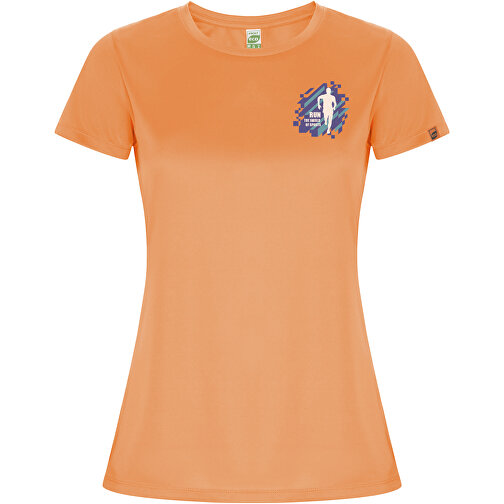 Imola Sport T-Shirt Für Damen , fluor orange, Interlock Strick 47% Recyceltes Polyester, 53% Polyester, 135 g/m2, L, , Bild 2