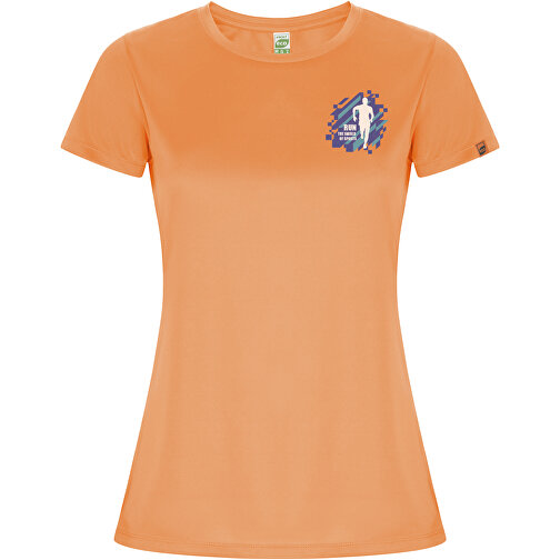 Imola Sport T-Shirt Für Damen , fluor orange, Interlock Strick 50% Recyceltes Polyester, 50% Polyester, 135 g/m2, M, , Bild 2