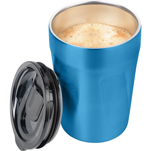 TROIKA Thermobecher CUP-UCCINO , Troika, blau, 304 Edelstahl, 12,50cm x 8,00cm x 8,00cm (Länge x Höhe x Breite), Bild 2