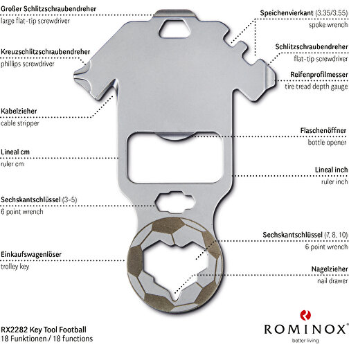 ROMINOX® Key Tool Football (18 funktioner) i motivetui Tyskland fodboldfan, Billede 8