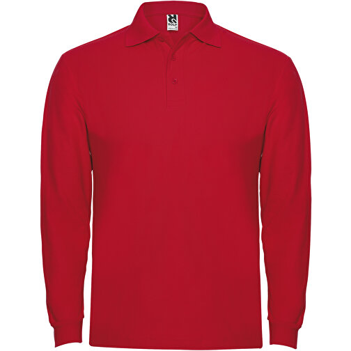 Estrella Langarm Poloshirt Für Herren , rot, Piqué Strick 100% Baumwolle, 220 g/m2, 2XL, , Bild 1
