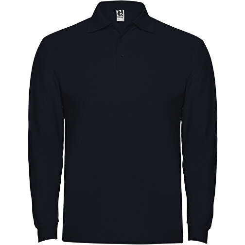 Estrella Langarm Poloshirt Für Herren , navy blue, Piqué Strick 100% Baumwolle, 220 g/m2, 3XL, , Bild 1