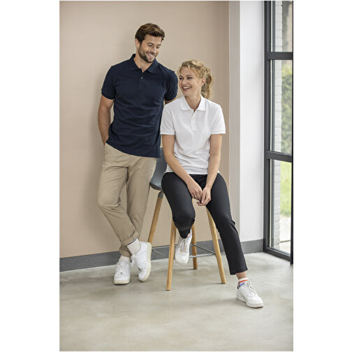 Emerald Polo Unisex Aus Recyceltem Material , navy, Piqué Strick 50% Recyclingbaumwolle, 50% Recyceltes Polyester, 200 g/m2, 3XL, , Bild 5