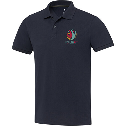 Emerald Polo Unisex Aus Recyceltem Material , navy, Piqué Strick 50% Recyclingbaumwolle, 50% Recyceltes Polyester, 200 g/m2, XXL, , Bild 2