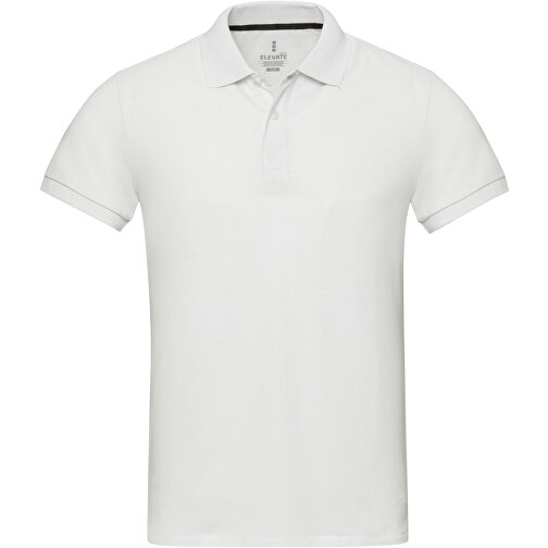 Emerald Aware™ Polo Unisex Aus Recyceltem Material , weiss, Piqué Strick 50% Recyclingbaumwolle, 50% Recyceltes Polyester, 200 g/m2, XL, , Bild 3