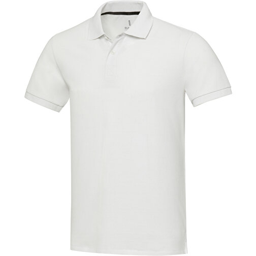 Emerald Polo Unisex Aus Recyceltem Material , weiß, Piqué Strick 50% Recyclingbaumwolle, 50% Recyceltes Polyester, 200 g/m2, M, , Bild 1