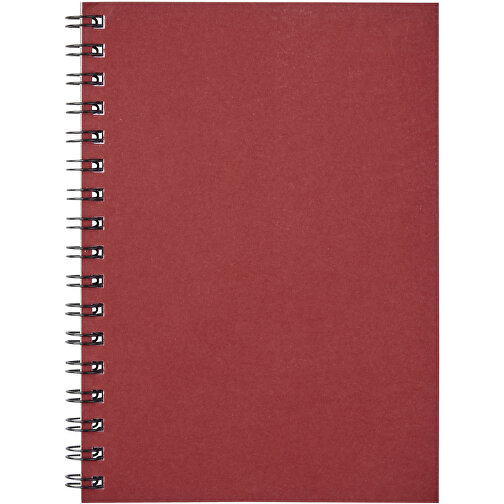 Desk-Mate® A6 Farbiges Recyceltes Notizbuch Mit Spiralbindung , rot, Recyceltes Papier, Karton, 14,80cm x 0,50cm x 10,50cm (Länge x Höhe x Breite), Bild 3