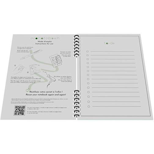 EcoNotebook NA4 Wiederverwendbares Notizbuch Mit Standardcover , weiß, Recyceltes Papier, Recycelter Karton, Metall, 33,00cm x 4,50cm x 25,00cm (Länge x Höhe x Breite), Bild 4