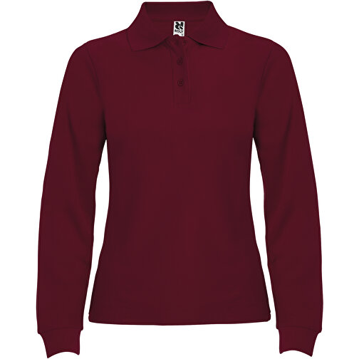 Estrella Langarm Poloshirt Für Damen , garnet, Piqué Strick 100% Baumwolle, 220 g/m2, L, , Bild 1