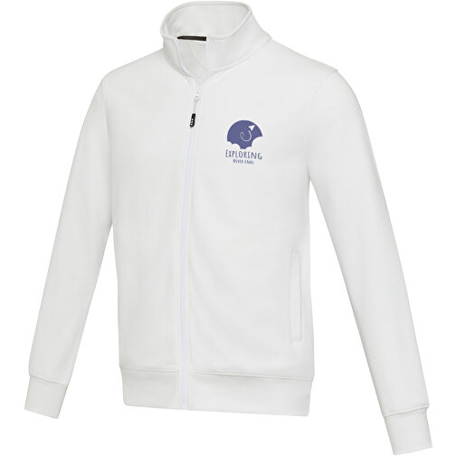 Galena Aware™ Sweatjacke Aus Recyceltem Material Unisex , weiss, Strick 50% Recyclingbaumwolle, 50% Recyceltes Polyester, 320 g/m2, L, , Bild 2