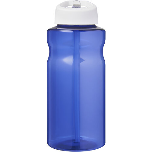 H2O Active® Eco Big Base 1L Sportflasche Mit Ausgussdeckel , blau / weiss, PCR Kunststoff, 72% PP Kunststoff, 17% SAN Kunststoff, 11% PE Kunststoff, 21,80cm (Höhe), Bild 3