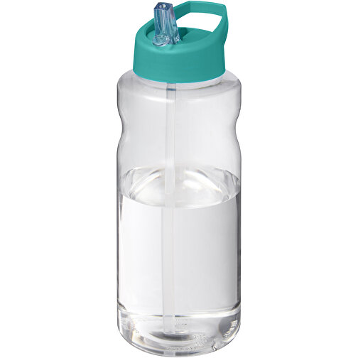 H2O Active® Big Base 1L Sportflasche Mit Ausgussdeckel , aquablau, PET Kunststoff, 72% PP Kunststoff, 17% SAN Kunststoff, 11% PE Kunststoff, 21,80cm (Höhe), Bild 1