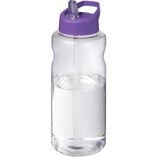 H2O Active® Big Base 1L Sportflasche Mit Ausgussdeckel , lila, PET Kunststoff, 72% PP Kunststoff, 17% SAN Kunststoff, 11% PE Kunststoff, 21,80cm (Höhe), Bild 1
