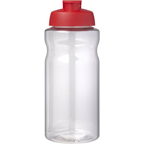 H2O Active® Big Base 1L Sportflasche Mit Klappdeckel , rot, PET Kunststoff, PP Kunststoff, 22,10cm (Höhe), Bild 3