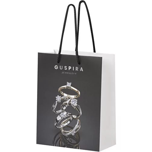 Sac en papier 170 g/m2 intégra fait à la main avec poignées en plastique, taille moyenne, Image 1