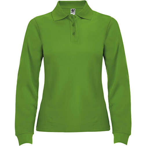 Estrella Langarm Poloshirt Für Damen , grass green, Piqué Strick 100% Baumwolle, 220 g/m2, S, , Bild 1