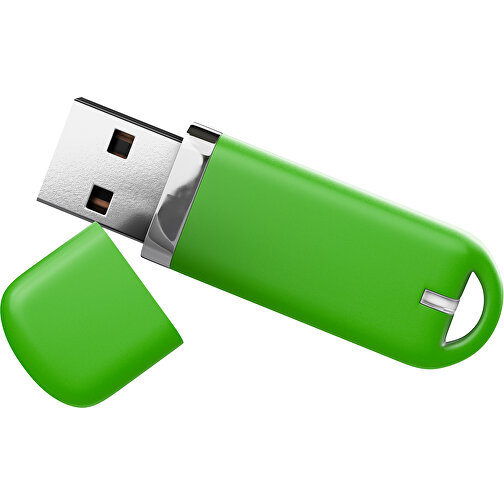 USB-Stick StylishDrive 2.0 , grasgrün MB , 1 GB , Gummiplastik, Kunststoff MB , 6,20cm x 0,75cm x 2,00cm (Länge x Höhe x Breite), Bild 1
